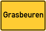 Place name sign Grasbeuren