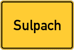 Place name sign Sulpach