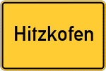 Place name sign Hitzkofen