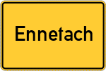 Place name sign Ennetach