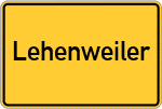 Place name sign Lehenweiler