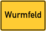 Place name sign Wurmfeld