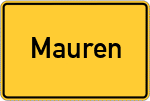Place name sign Mauren