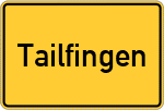 Place name sign Tailfingen