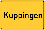 Place name sign Kuppingen