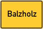 Place name sign Balzholz