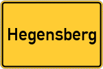 Place name sign Hegensberg