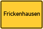 Place name sign Frickenhausen