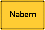 Place name sign Nabern