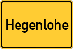 Place name sign Hegenlohe