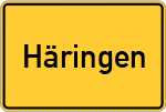 Place name sign Häringen