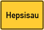 Place name sign Hepsisau