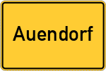 Place name sign Auendorf