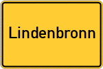 Place name sign Lindenbronn