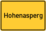 Place name sign Hohenasperg