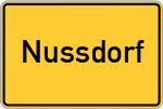 Place name sign Nussdorf