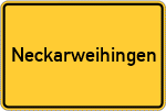 Place name sign Neckarweihingen