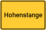 Place name sign Hohenstange