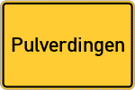 Place name sign Pulverdingen