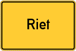 Place name sign Riet