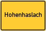 Place name sign Hohenhaslach