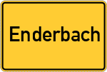 Place name sign Enderbach