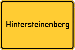 Place name sign Hintersteinenberg