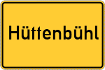 Place name sign Hüttenbühl