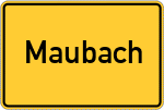 Place name sign Maubach