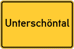Place name sign Unterschöntal