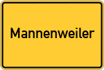 Place name sign Mannenweiler