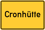 Place name sign Cronhütte