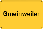 Place name sign Gmeinweiler
