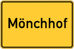 Place name sign Mönchhof