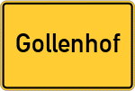 Place name sign Gollenhof