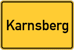 Place name sign Karnsberg