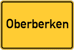 Place name sign Oberberken