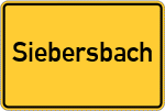 Place name sign Siebersbach