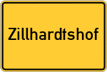 Place name sign Zillhardtshof