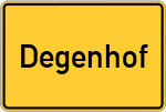 Place name sign Degenhof