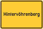 Place name sign Hintervöhrenberg