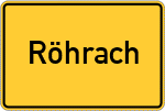 Place name sign Röhrach