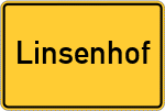 Place name sign Linsenhof