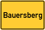 Place name sign Bauersberg