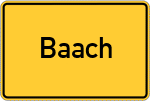 Place name sign Baach