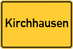 Place name sign Kirchhausen