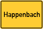 Place name sign Happenbach