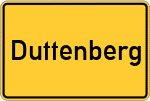 Place name sign Duttenberg