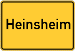 Place name sign Heinsheim, Baden