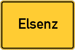 Place name sign Elsenz